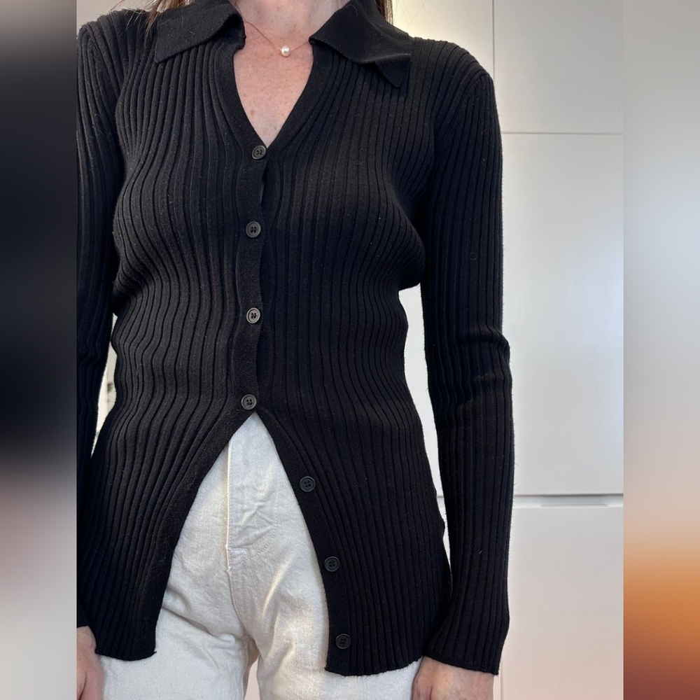 Dissh Black Ribbed Sweater